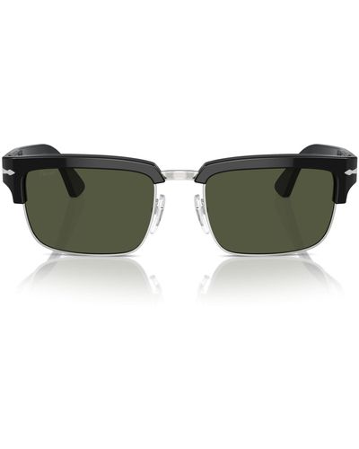 Persol Po3347s Adrien Rectangular Sunglasses - Green