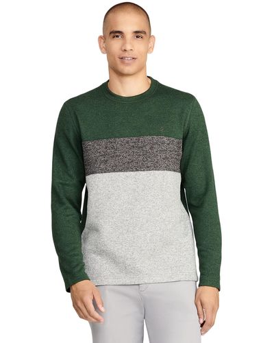 Izod Advantage Performance Crewneck Sweater Fleece - Green