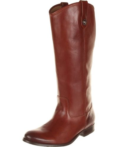 Frye Melissa Button Boot Extended (cognac Extended (soft Vintage Leather)) Cowboy Boots - Brown