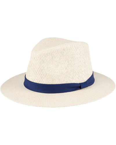 Dockers Straw Fedora Hat - Blue