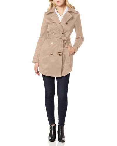 Calvin Klein Double Breasted Trench Rain Jacket - Natural