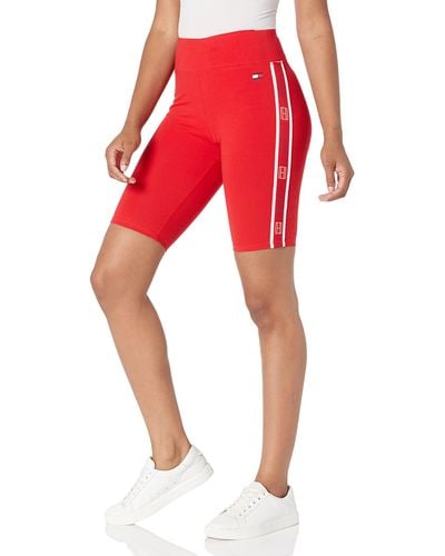 Tommy Hilfiger Womens Bike Shorts - Red