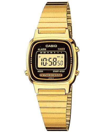G-Shock Vintage La670wga-1df Daily Alarm Digital Gold-tone Watch - Metallic