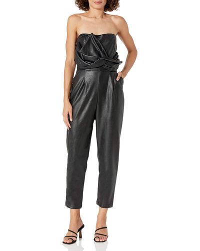 Kendall + Kylie Kendall + Kylie Plus Size Front Tie Sleeveless Jumpsuit - Black