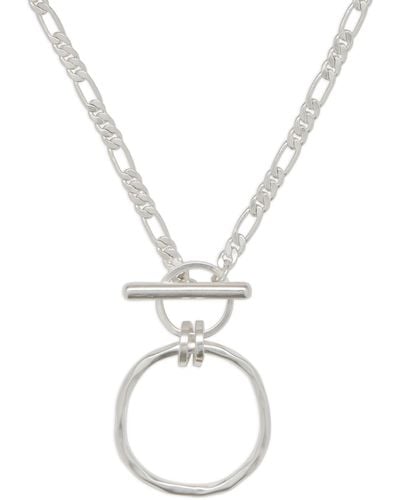 Lucky Brand Toggle Chain Pendant Necklace - Metallic
