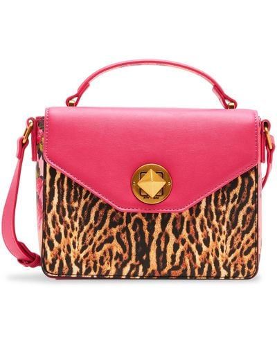 Betsey Johnson Cocktail Time Flap Top Handle Bag - Pink