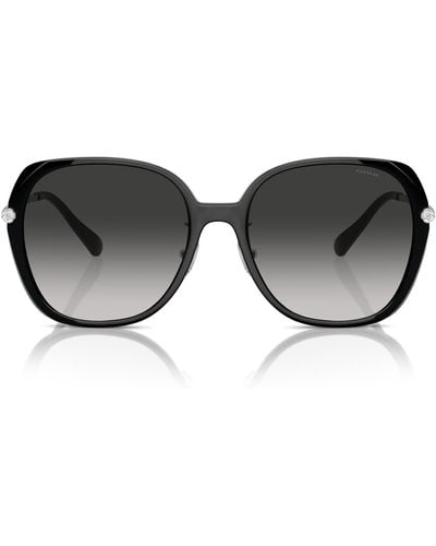 COACH Hc8403d Square Sunglasses - Black