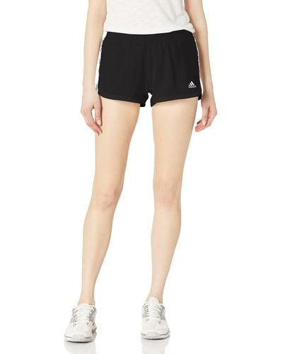 adidas ,womens,pacer 3-stripes Woven Shorts,black/white,x-large - Blue