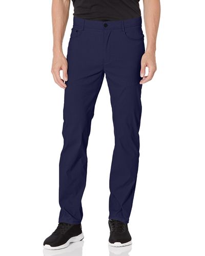 Kenneth Cole Water-resistant Flexible 5-pocket Pant - Blue