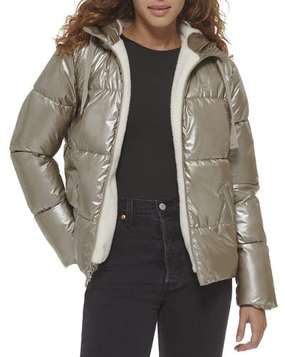 Levi's Molly Sherpa Lined Puffer Jacket - Gray