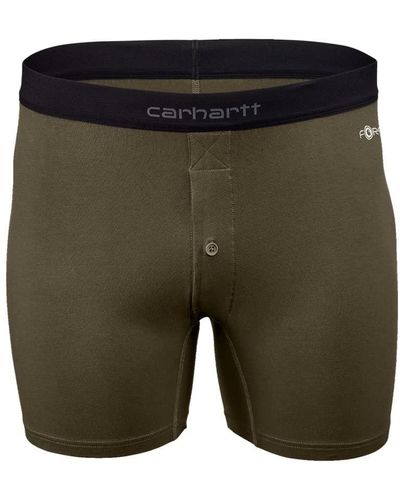 Carhartt Force Stretch Cotton Button Fly 5" Boxer Brief - Green