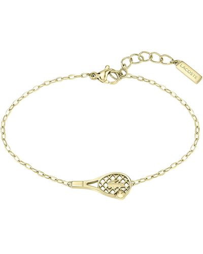 Lacoste 2040038 Jewelry Winna Ionic Thin Gold Plated Steel Link Bracelet Color: Yellow Gold - White