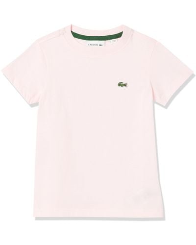Lacoste Short Sleeve Crew Neck Classic Cotton T-shirt - Pink