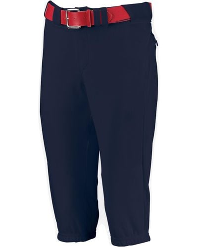Russell S Women's Low Rise Diamond Fit Softball Knicker Pants - Beltloop, Pockets, Comfortable & Stylish Bottoms Navy S - Blue