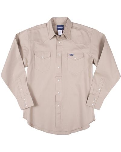 Wrangler Firm Finish Button Down - Natural