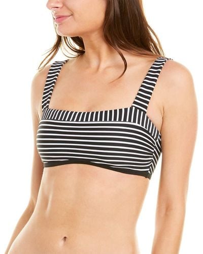 Ella Moss Standard Bandeau Swimsuit Bikini Top With Straps - Black
