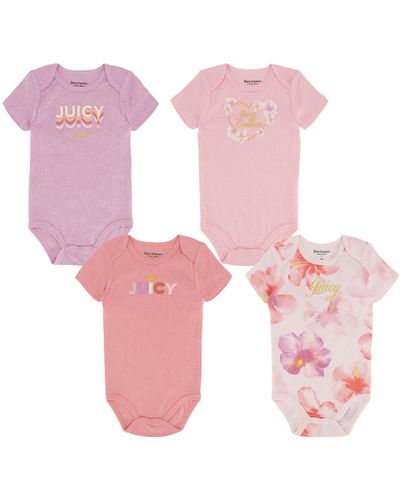 Juicy Couture 4 Pieces Pack Bodysuit - Pink