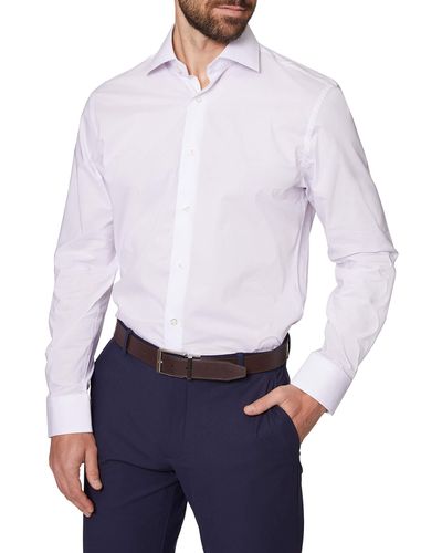 Hickey Freeman Contemporary Fitted Long Dress Shirt - Multicolor