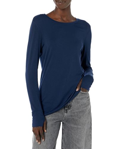 Amazon Essentials Studio Relaxed-fit Long-sleeve T-shirt - Blue