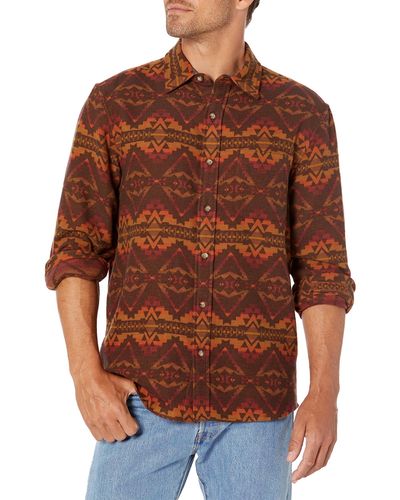 Pendleton Long Sleeve Super Soft Marshall Chamois Shirt - Brown