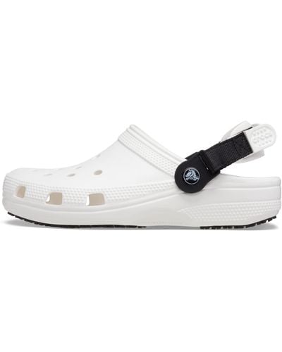 Crocs™ Classic Adjustable Strap Clog White Size 6 Uk / 7 Uk - Black