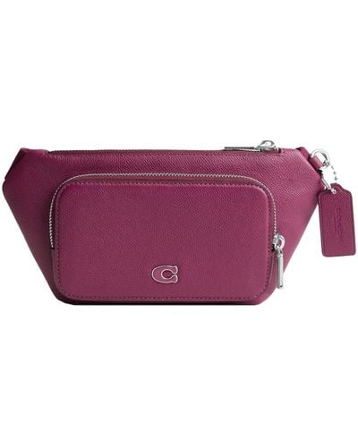COACH Belt Bag In Crossgrain Leather - Purple