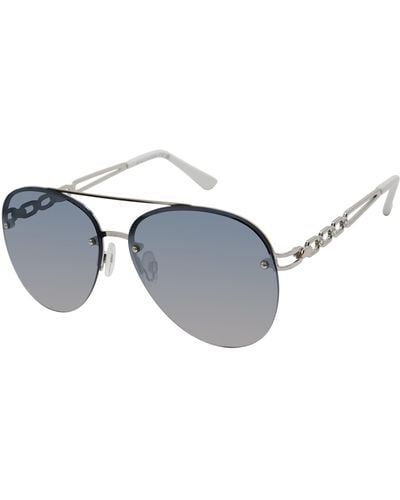 Rocawear R3408 Semi-rimless Metal Uv400 Protective Aviator Pilot Sunglasses. Gifts For With Flair - Black