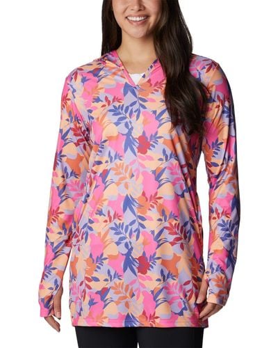 Columbia Summerdry Coverup Printed Tunic - Red