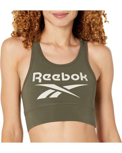Reebok Identity Big Logo Cotton Bralette - Green