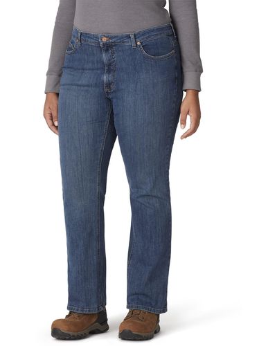 Dickies Perfect Shape Denim Jean-bootcut Stretch Plus Size - Blue