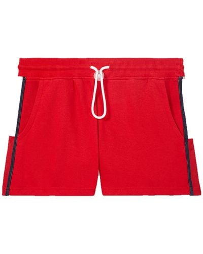 Tommy Hilfiger Stripe Shorts With Drawcord Closure - Red