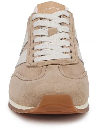 Vince S Oasis Runner-w Lace Up Fashion Sneaker New Camel Tan/foam White 5 M - Natural