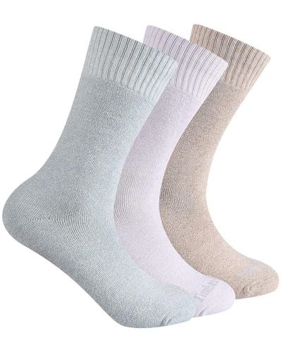 Timberland 3-Pack Ribbed Marled Boot Socks - Multicolore