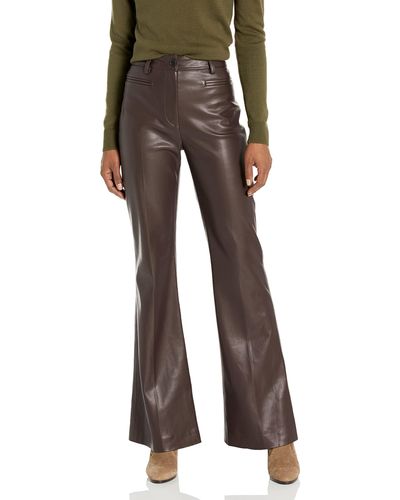 Rebecca Taylor Vegan Leather Pants - Brown