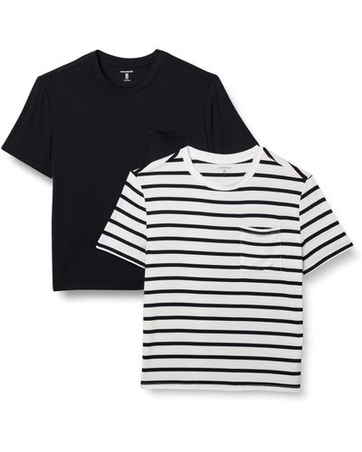 Amazon Essentials Jersey Relaxed-fit Short-sleeve Crewneck Pocket T-shirt - Blue