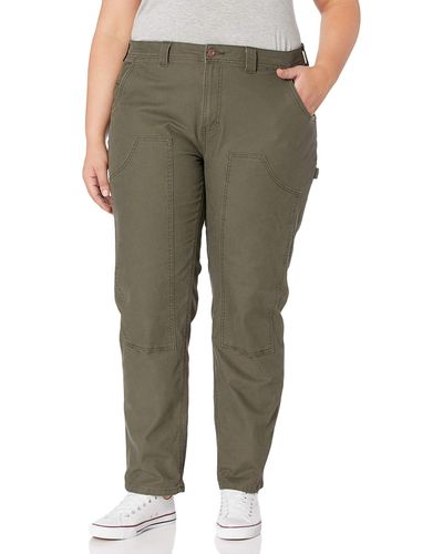 Dickies Womens Plus Double Front Denim Carpenter Pants Jeans - Green