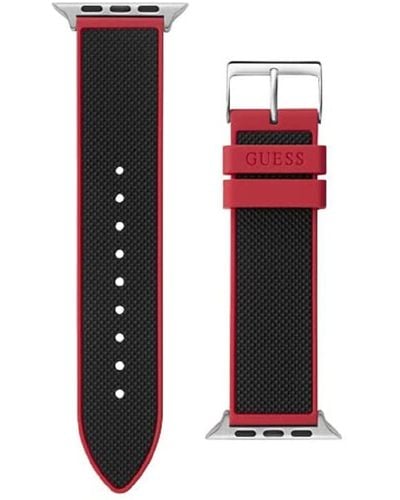 Guess On Red Silicone Band Compatible