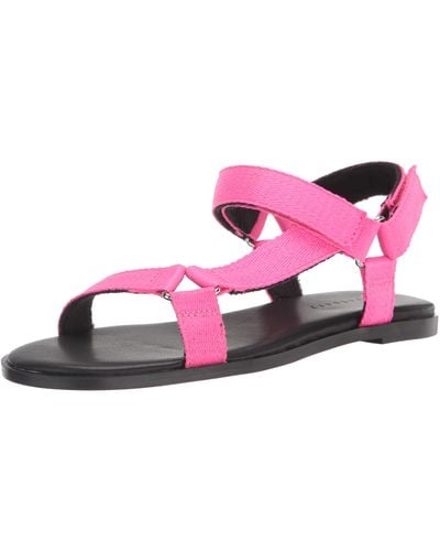 Sanctuary Ankle Strap Flat Sandal - Pink