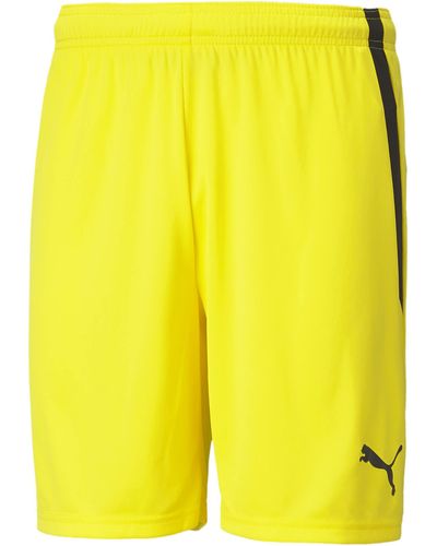 PUMA Mens Teamliga Shorts - Yellow