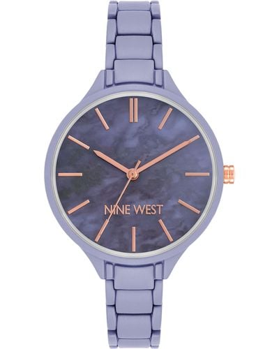 Nine West Rubberized Bracelet Watch - Blue