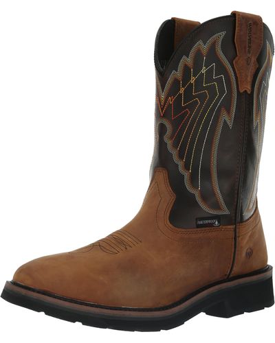 Wolverine Rancher Eagle Waterproof 10" Construction Boot - Brown
