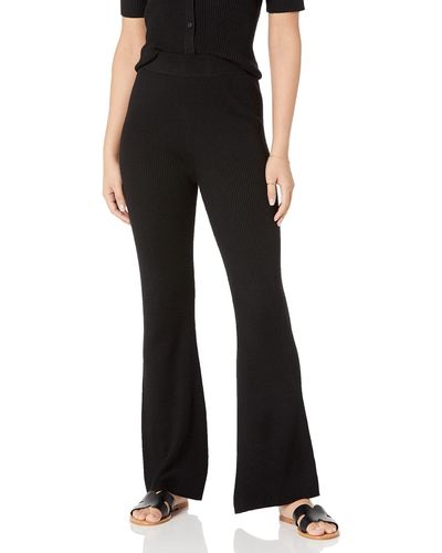 The Drop Akira Ribbed Pull-on Flare Sweater Pant - Black