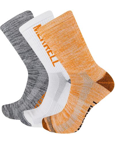 Merrell Men's And -women's Recycled Lightweight Cushion Crew Socks-3 Pair Pack-repreve Hiking Arch Support - Multicolor