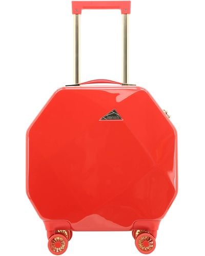 Kensie 3d Gemstone Tsa Lock Hardside Spinner Luggage - Red