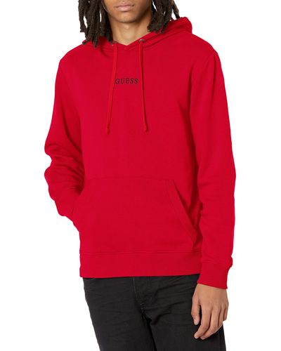 Guess Roy Essential Logo Hoodie - Red