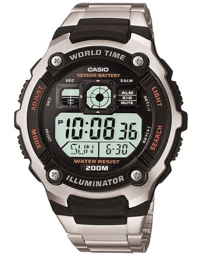 G-Shock Ae2000wd-1av Resin And Stainless Steel Sport Watch - Gray