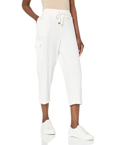 Calvin Klein Crop Cargo Pant - White