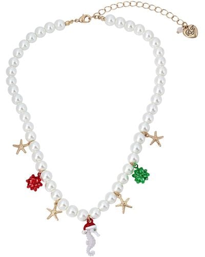 Betsey Johnson Betsey Seahorse Strand Necklace - Multicolor