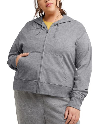 Hanes Originals French Terry Hoodie - Gray