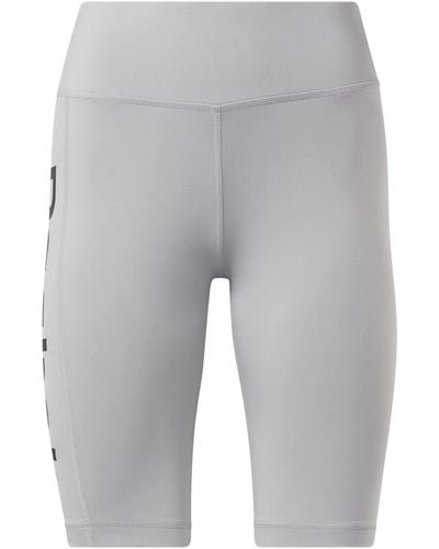 Core 10 By Reebok Plus Size Big Logo Bike Shorts - Gray